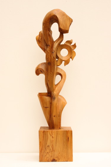 Sculpture titled "Inflorescence" by Michel Ferre, Original Artwork, Wood