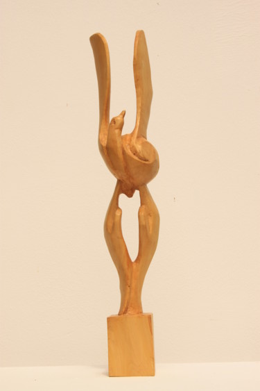 Sculpture titled "Les Ames des Marins" by Michel Ferre, Original Artwork, Wood