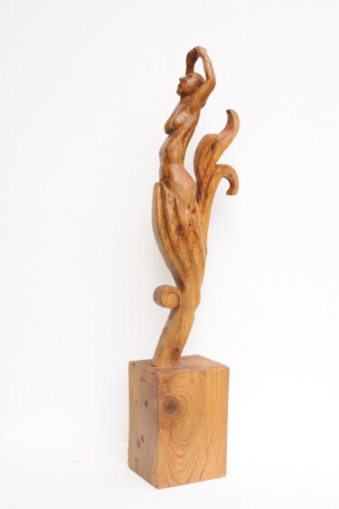 Sculpture titled "Figure de Proue" by Michel Ferre, Original Artwork, Wood