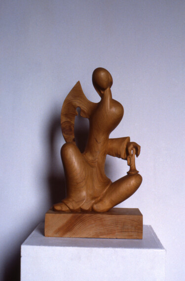Sculpture titled "L'un et l'autre" by Michel Ferre, Original Artwork, Wood
