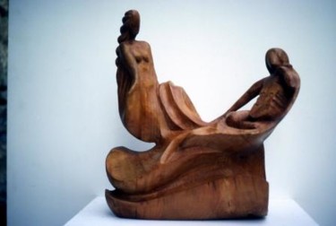 Sculpture intitulée "La Muse et le Violo…" par Michel Ferre, Œuvre d'art originale
