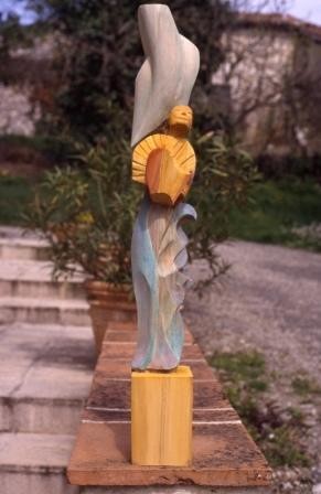 Sculpture titled "Accordéoniste" by Michel Ferre, Original Artwork