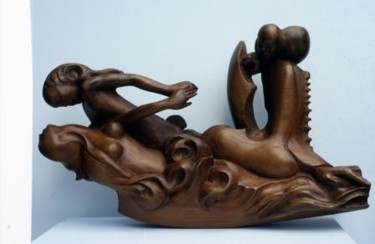 Sculpture titled "Le Fleuve aux Amants" by Michel Ferre, Original Artwork