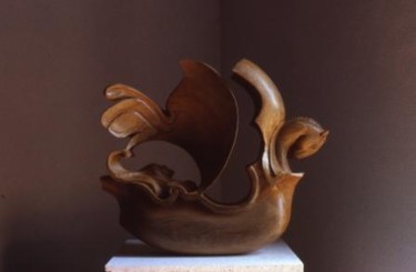 Sculpture titled "La Mort d'Arthur" by Michel Ferre, Original Artwork