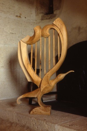 Sculpture intitulée "Oiseau lyre" par Michel Ferre, Œuvre d'art originale