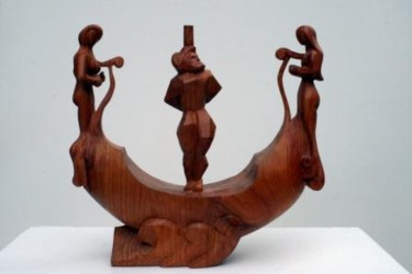 Escultura intitulada "Ulysse et les sirèn…" por Michel Ferre, Obras de arte originais
