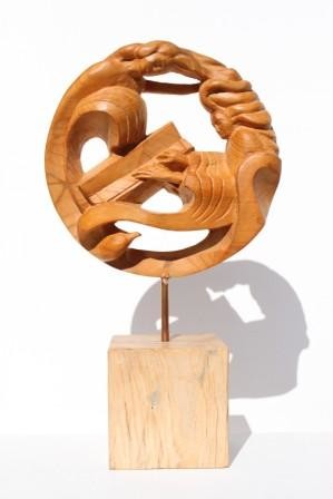 Sculpture intitulée "Prélude" par Michel Ferre, Œuvre d'art originale, Bois