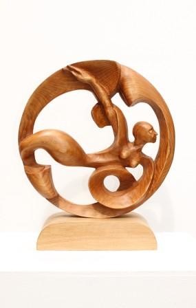 Sculpture titled "Doris" by Michel Ferre, Original Artwork, Wood