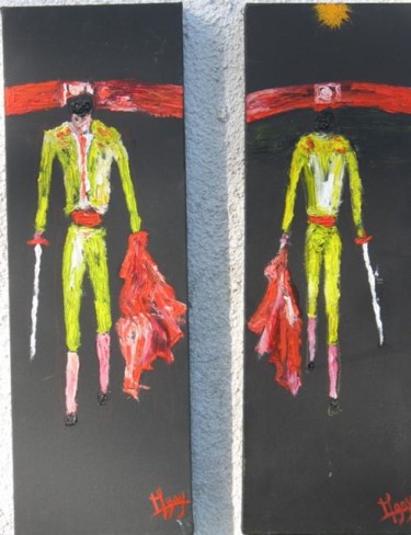 Painting titled "Torero aprés le com…" by Michel Gay, Original Artwork