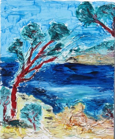 Painting titled "Côte méditérannéenne" by Michel Gay, Original Artwork