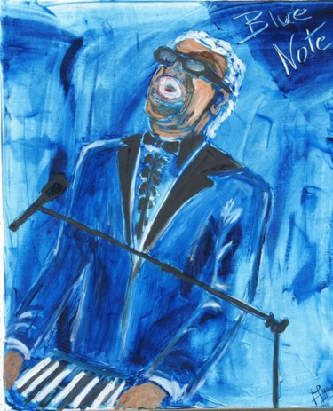 Painting titled "Ray Charles" by Michel Gay, Original Artwork