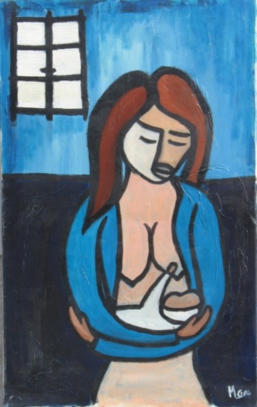 Peinture intitulée "maternite.jpg" par Michel Gay, Œuvre d'art originale