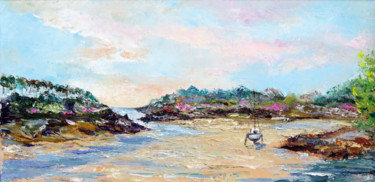 Painting titled "Concarneau le Minao…" by Michel Hamelin, Original Artwork, Oil Mounted on Wood Stretcher frame