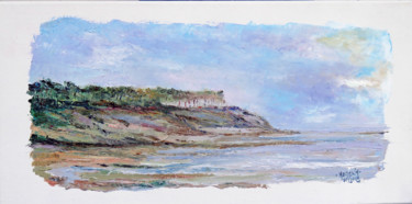 Peinture intitulée "La côte Landaise 2" par Michel Hamelin, Œuvre d'art originale, Huile Monté sur Châssis en bois