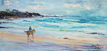 Painting titled "Pors Poulhan, la ca…" by Michel Hamelin, Original Artwork, Oil