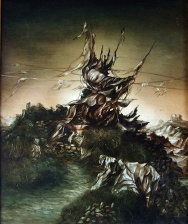 Peinture intitulée "la croisade" par Claude Micheli, Œuvre d'art originale, Huile