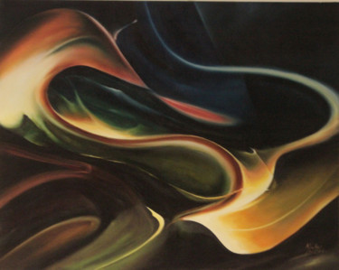 Painting titled "MODULATIONS 14" by Claude Micheli, Original Artwork, Oil