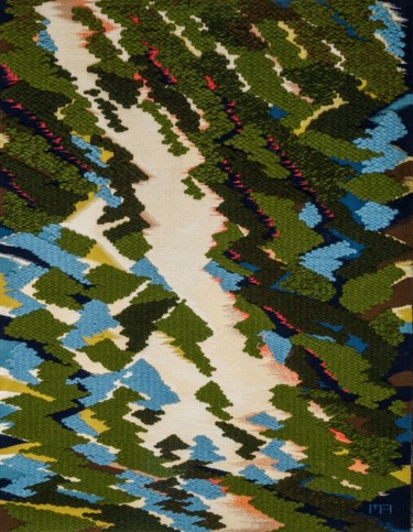 Art textile intitulée "La grande faille" par Micheline Aubert, Œuvre d'art originale