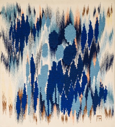 Art textile intitulée "La foule" par Micheline Aubert, Œuvre d'art originale