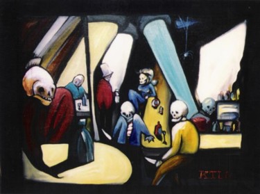 Painting titled "le dernier verre II…" by Ktü, Original Artwork