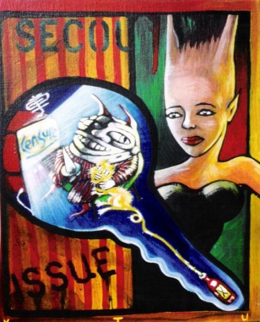 Painting titled "censure" by Ktü, Original Artwork