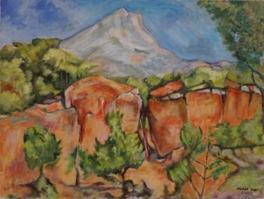 Peinture intitulée "Montagne Sainte Vic…" par Michel Kulisa, Œuvre d'art originale, Acrylique
