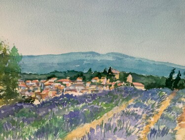 Peinture intitulée "Provence dromoise" par Michel Kulisa, Œuvre d'art originale, Aquarelle
