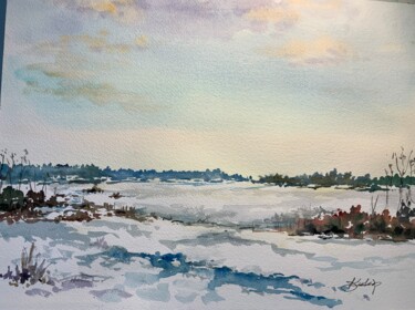 Peinture intitulée "MATIN RADIEUX" par Michel Kulisa, Œuvre d'art originale, Aquarelle