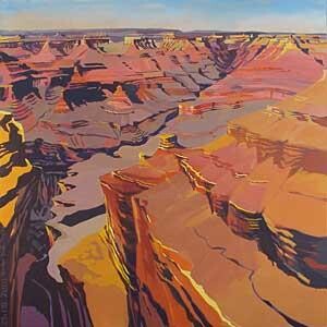 Painting titled "Mather Point - Gran…" by Michelle Auboiron, Original Artwork, Acrylic