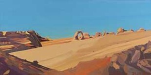 Painting titled "Delicate Arch" by Michelle Auboiron, Original Artwork, Acrylic