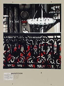 Painting titled "Répétition - 44" by Michelle Auboiron, Original Artwork