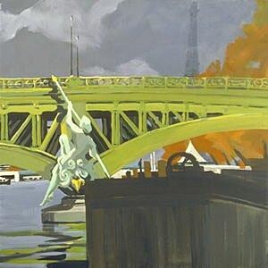 "Pont Mirabeau - Dét…" başlıklı Tablo Michelle Auboiron tarafından, Orijinal sanat, Petrol