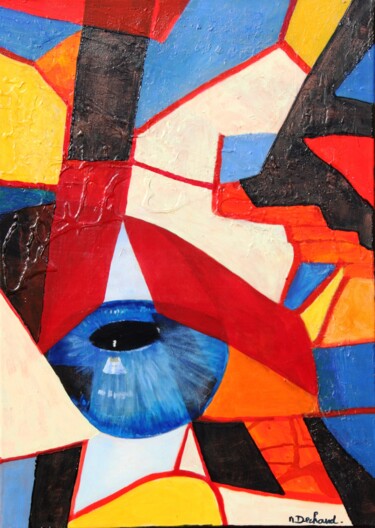 Peinture intitulée "Jean-Bernard." par Michelle Dechaud, Œuvre d'art originale, Acrylique