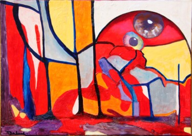 Pintura intitulada "Daniel-acrylique." por Michelle Dechaud, Obras de arte originais, Acrílico