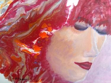 Картина под названием "les cheveux rouges.…" - Michelle Dechaud, Подлинное произведение искусства, Акрил