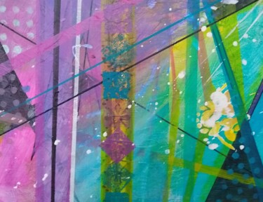 Pintura intitulada "Vers la lumière" por Michelle Dechaud, Obras de arte originais, Acrílico