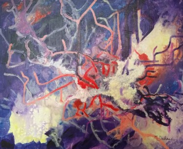Painting titled "Convergence" by Michelle Dechaud, Original Artwork, Acrylic