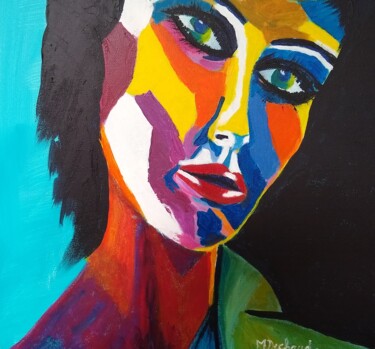 Schilderij getiteld "Sonia" door Michelle Dechaud, Origineel Kunstwerk, Acryl