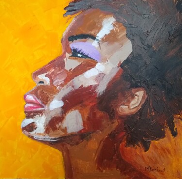 Painting titled "Nathalie" by Michelle Dechaud, Original Artwork, Acrylic