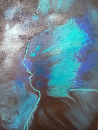 Painting titled "La fuite." by Michelle Dechaud, Original Artwork, Acrylic