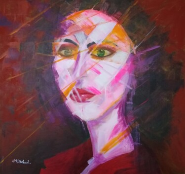 Painting titled "Alexandra B." by Michelle Dechaud, Original Artwork, Acrylic