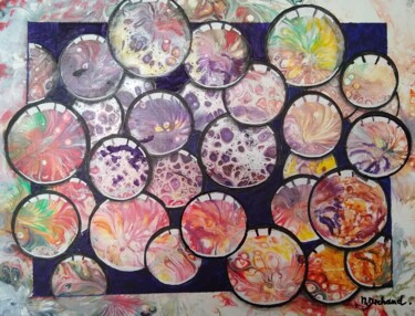 제목이 "Bulles de savon."인 미술작품 Michelle Dechaud로, 원작, 아크릴