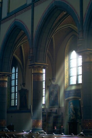 Photography titled "Intérieur église St…" by Michelle Jaegers-Delagrange, Original Artwork