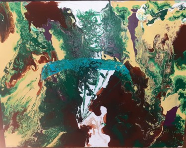 Peinture intitulée "nature et parapente" par Michelle Mata, Œuvre d'art originale, Acrylique