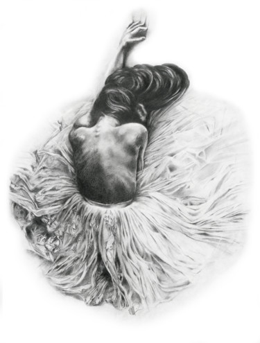 Drawing titled "Lutte.jpeg" by Michelle Richards-Clermont, Original Artwork, Graphite