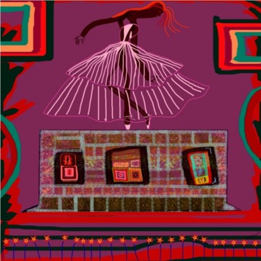 Dibujo titulada "Bailarina" por Michelle Chouchou, Obra de arte original, Otro