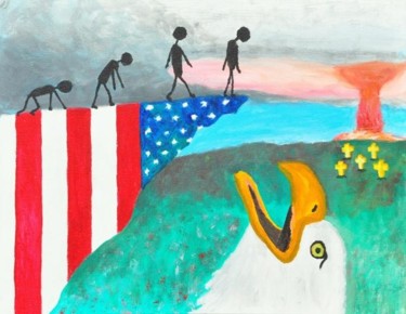 Painting titled "America" by Michelle Gonzalez, Original Artwork