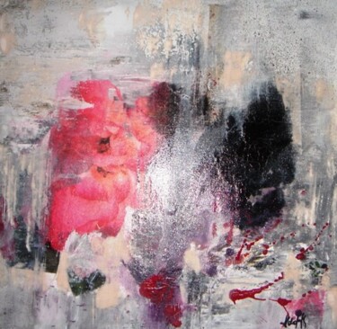 Pittura intitolato "Rosa rosa" da Michelle Hold, Opera d'arte originale, Olio
