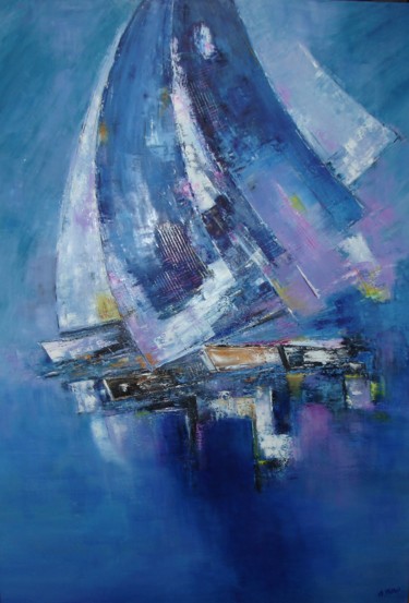 Peinture intitulée "Esprit de la mer" par Michelle Millot, Œuvre d'art originale, Huile