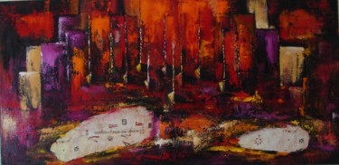 Painting titled "Terra incognita III" by Michelle Millot, Original Artwork, Oil